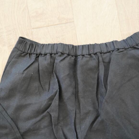Eileen Fisher Pants Womens Small Black Solid Wide‎ Leg Flat Front Lightweight - Picture 6 of 9